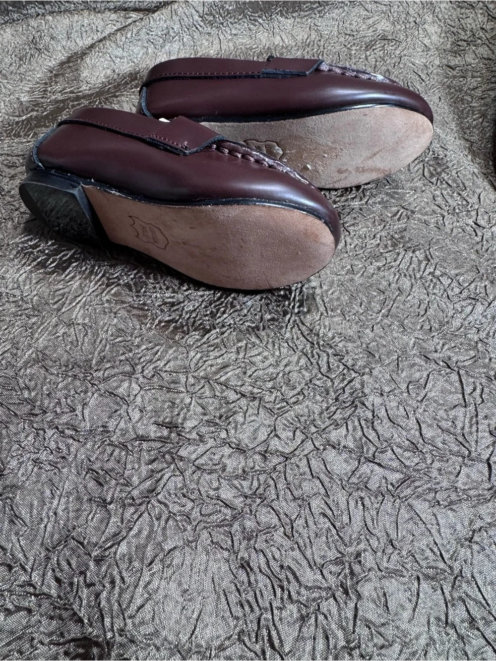 Janie and Jack Brown Leather Penny Loafers - Kids